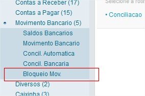 Como bloquear movimento após fechamento financeiro