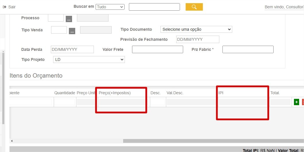 Cálculo Online de Impostos no Portal de Vendas Protheus